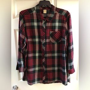 Faded Glory Woman’s Plaid Top Size 2X